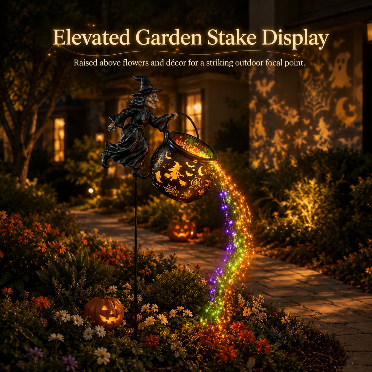 🎁Today 49% OFF 🎃 Halloween Witch Cauldron Garden Light