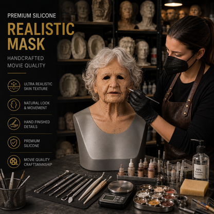 HauntFace™ Ultra-Realistic Halloween Mask – Full Head Transformation