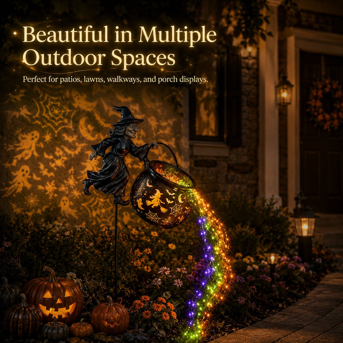 🎁Today 49% OFF 🎃 Halloween Witch Cauldron Garden Light